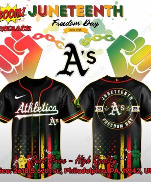 Athletics Juneteenth Day Baseball Jersey