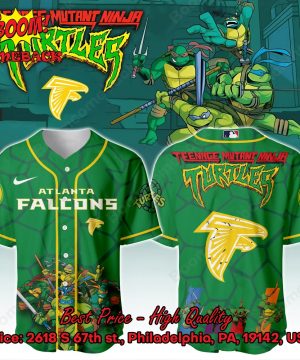 Atlanta Falcons X Ninja Turtles Night Baseball Jersey