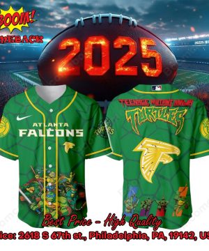 Atlanta Falcons X Ninja Turtles Night Baseball Jersey