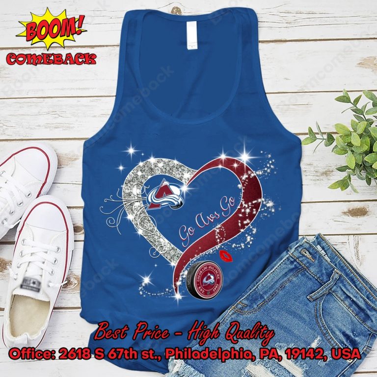 Colorado Avalanche Glitter Heart Shirt