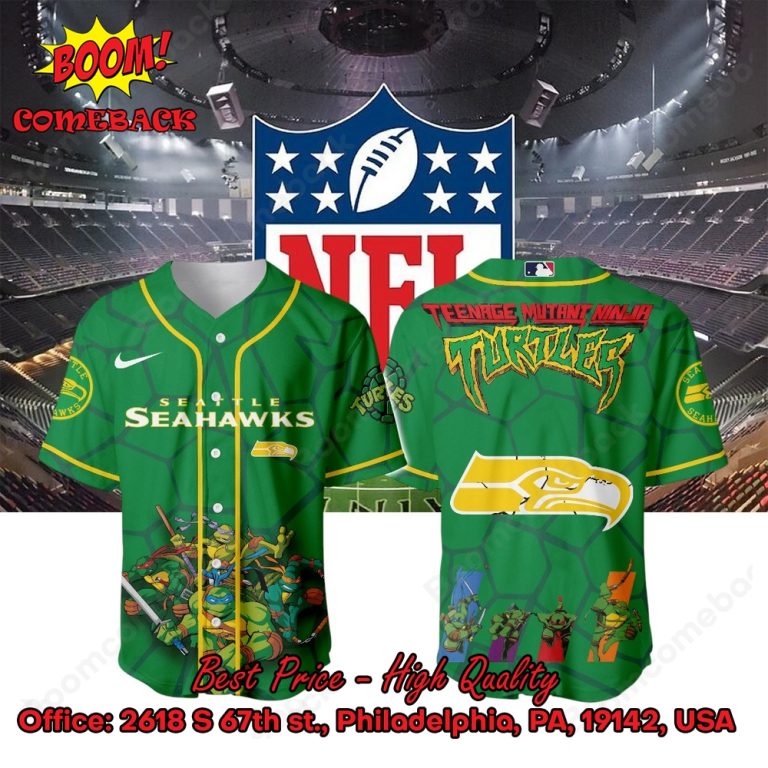 Seattle Seahawks X Ninja Turtles Night Baseball Jersey