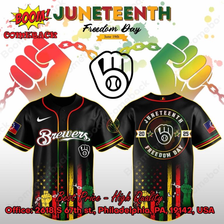 Milwaukee Brewers Juneteenth Day Baseball Jersey
