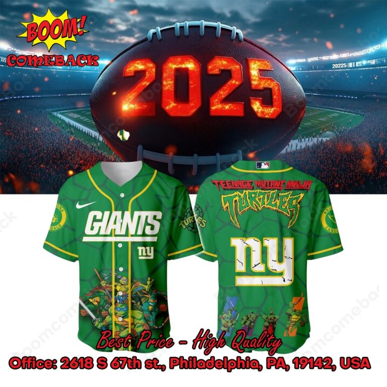 New York Giants X Ninja Turtles Night Baseball Jersey