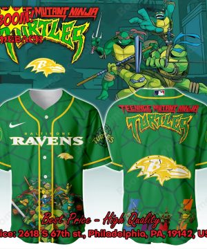 Baltimore Ravens X Ninja Turtles Night Baseball Jersey