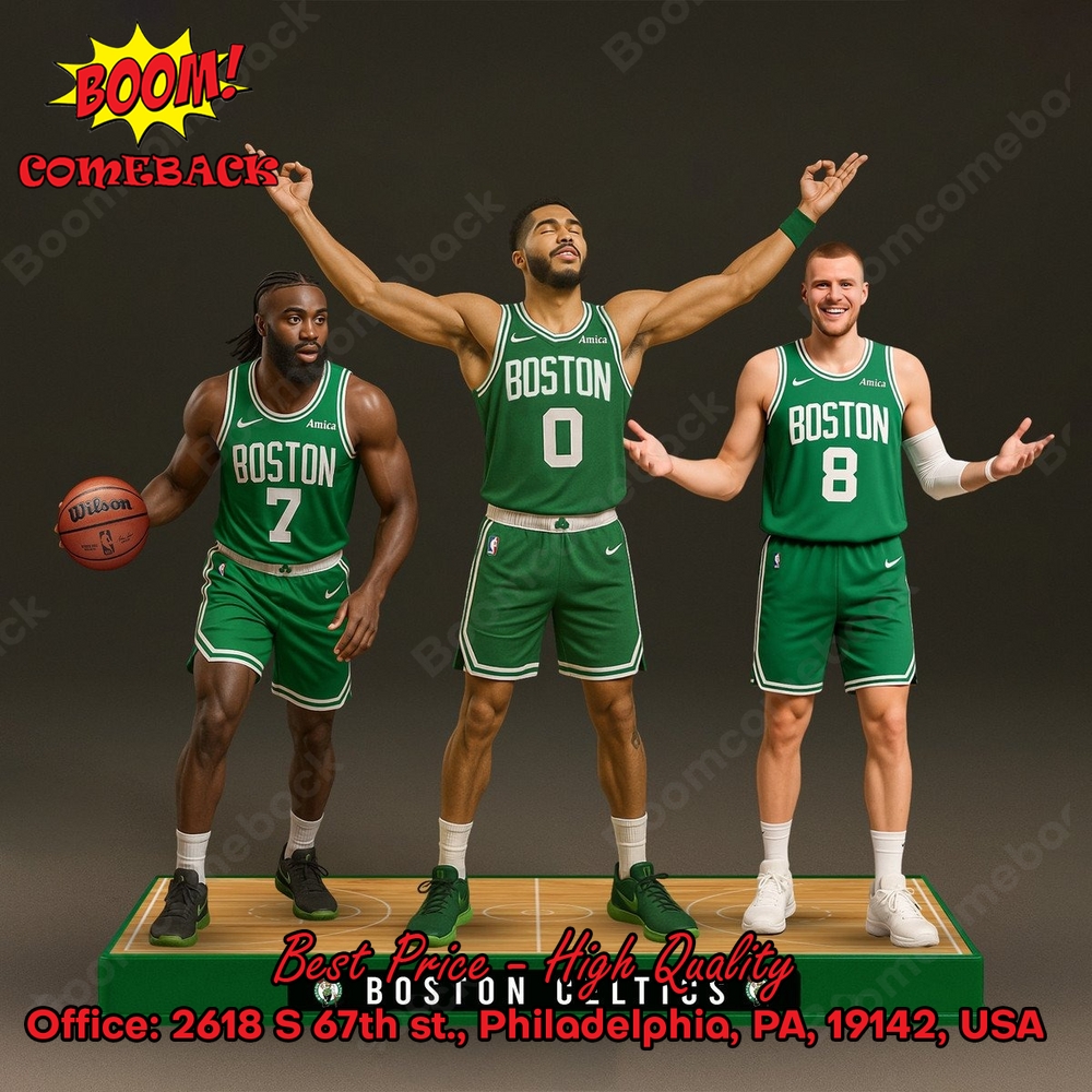 Boston Celtics Kristaps Porzingis Jaylen Brown Jayson Tatum Acrylic Plaque Boston Celtics Kristaps Porzingis Jaylen Brown Jayson Tatum Acrylic Plaque