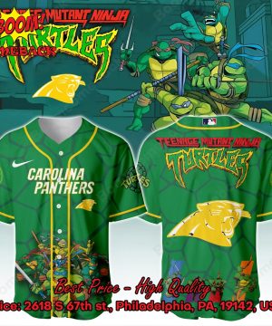 Carolina Panthers X Ninja Turtles Night Baseball Jersey