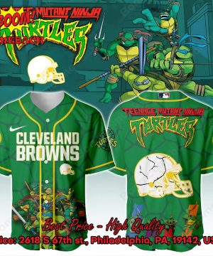 Cleveland Browns X Ninja Turtles Night Baseball Jersey