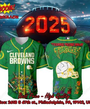 Cleveland Browns X Ninja Turtles Night Baseball Jersey