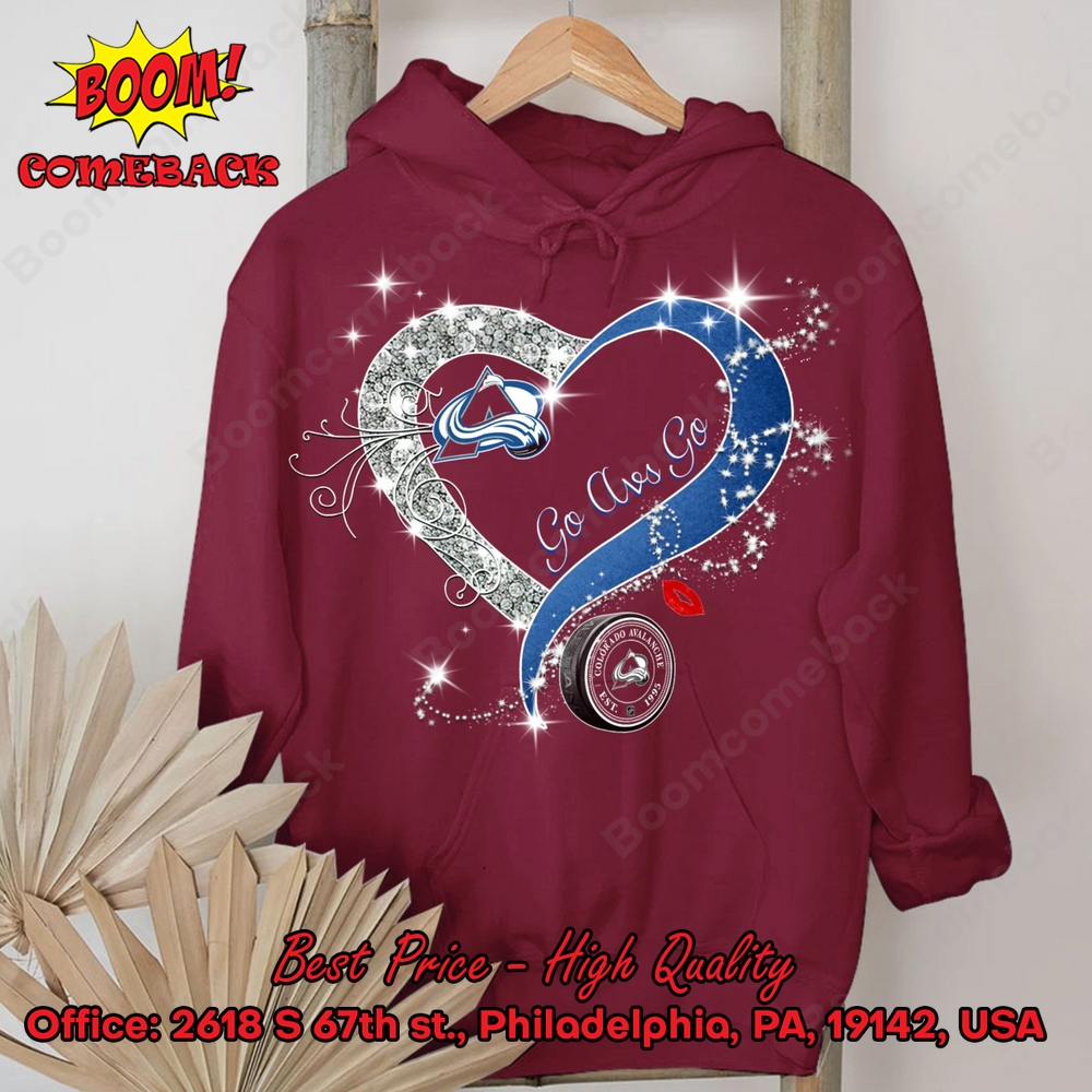 Colorado Avalanche Glitter Heart Shirt Colorado Avalanche Glitter Heart Shirt