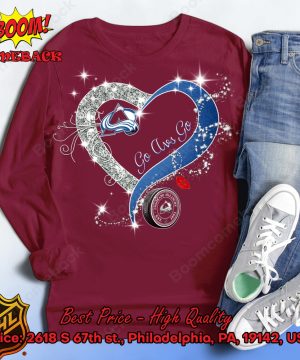 colorado avalanche glitter heart shirt 5 6aQ4X