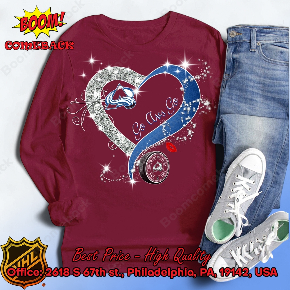 Colorado Avalanche Glitter Heart Shirt Colorado Avalanche Glitter Heart Shirt
