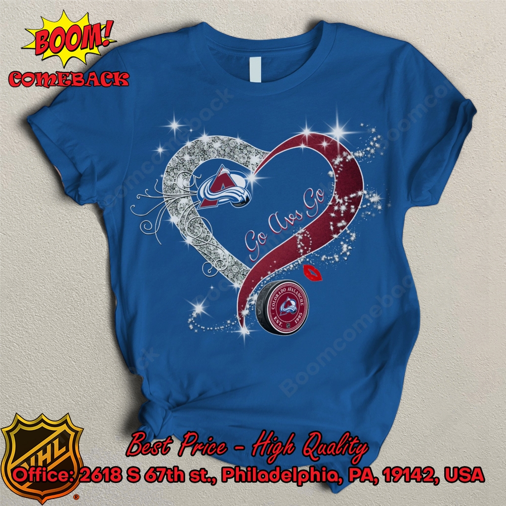 Colorado Avalanche Glitter Heart Shirt Colorado Avalanche Glitter Heart Shirt