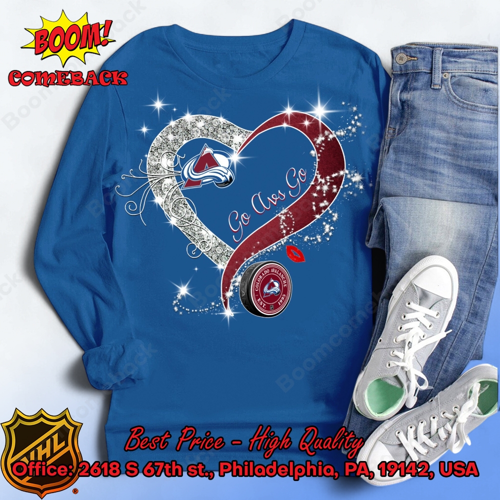 Colorado Avalanche Glitter Heart Shirt Colorado Avalanche Glitter Heart Shirt