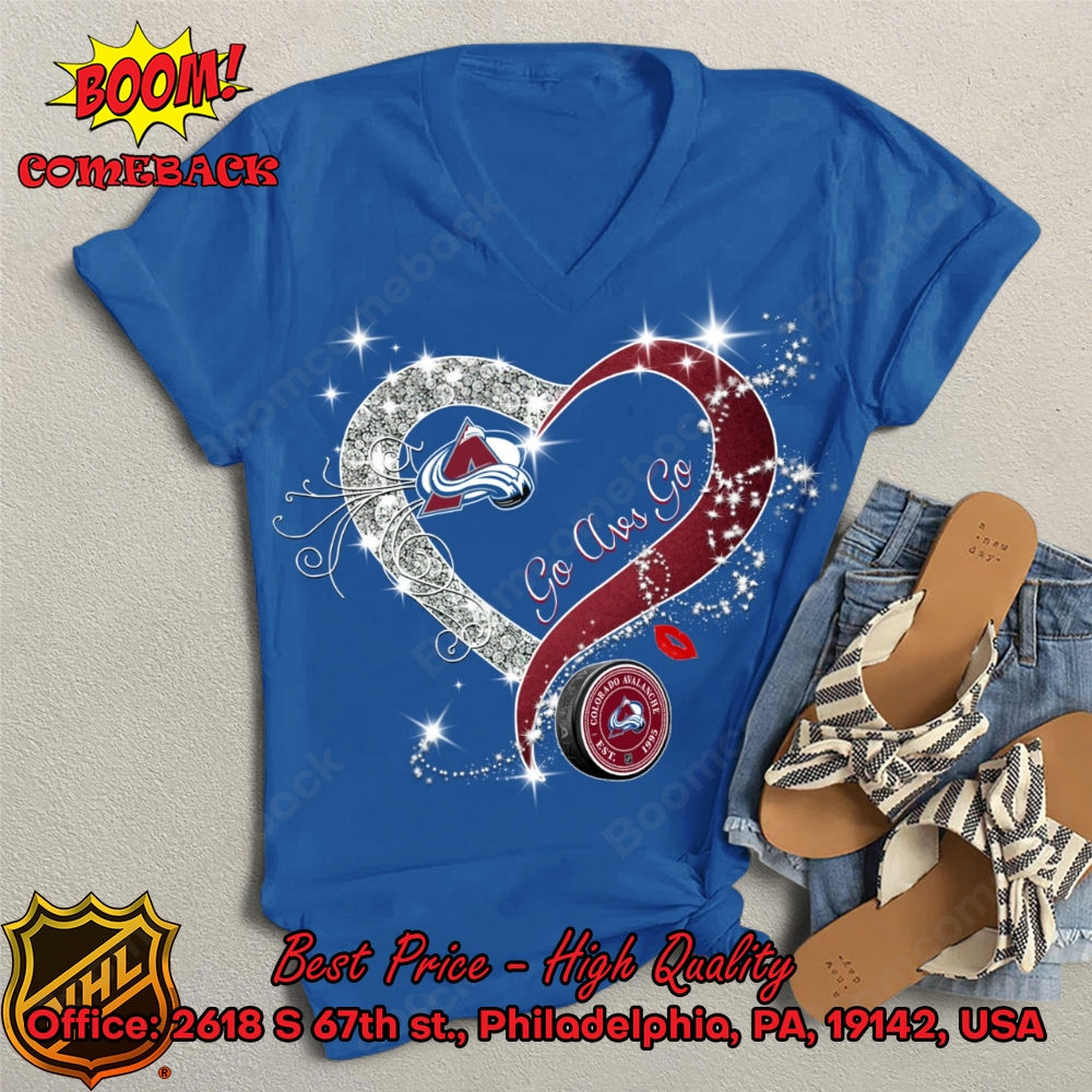 Colorado Avalanche Glitter Heart Shirt Colorado Avalanche Glitter Heart Shirt