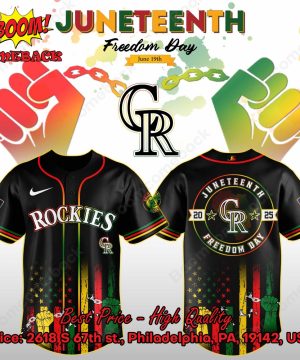 Colorado Rockies Juneteenth Day Baseball Jersey