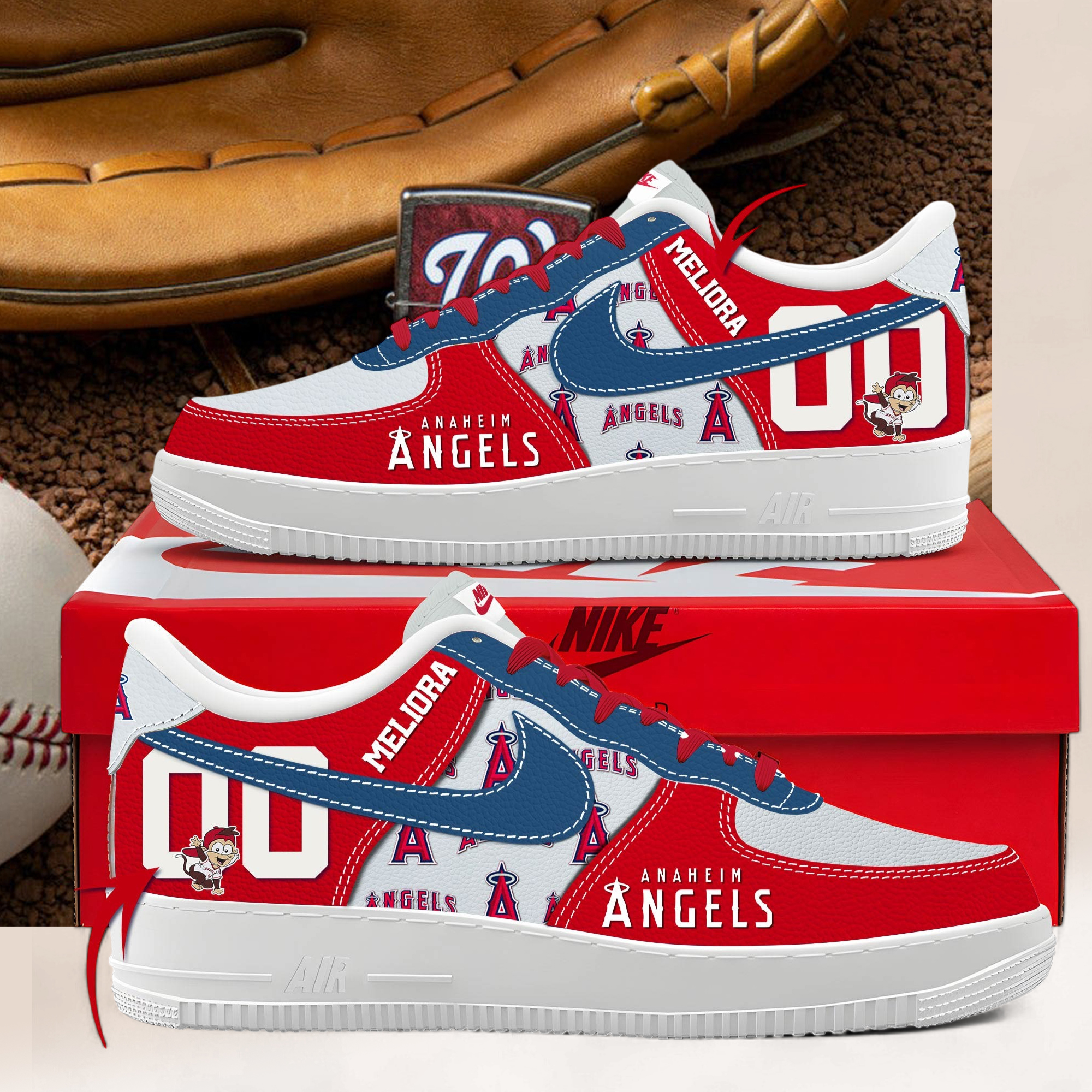 Los Angeles Angels Personalized Air Force Shoes Los Angeles Angels Personalized Air Force Shoes