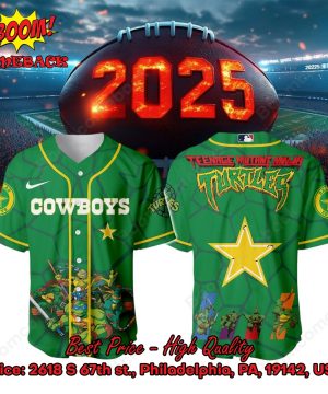 Dallas Cowboys X Ninja Turtles Night Baseball Jersey