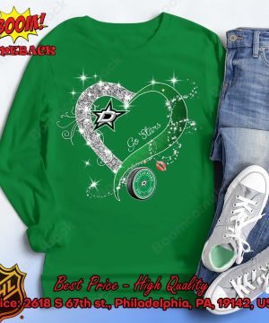 dallas stars glitter heart shirt 3 a916K