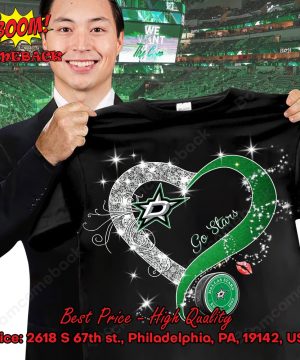 dallas stars glitter heart shirt 7 J7E9a
