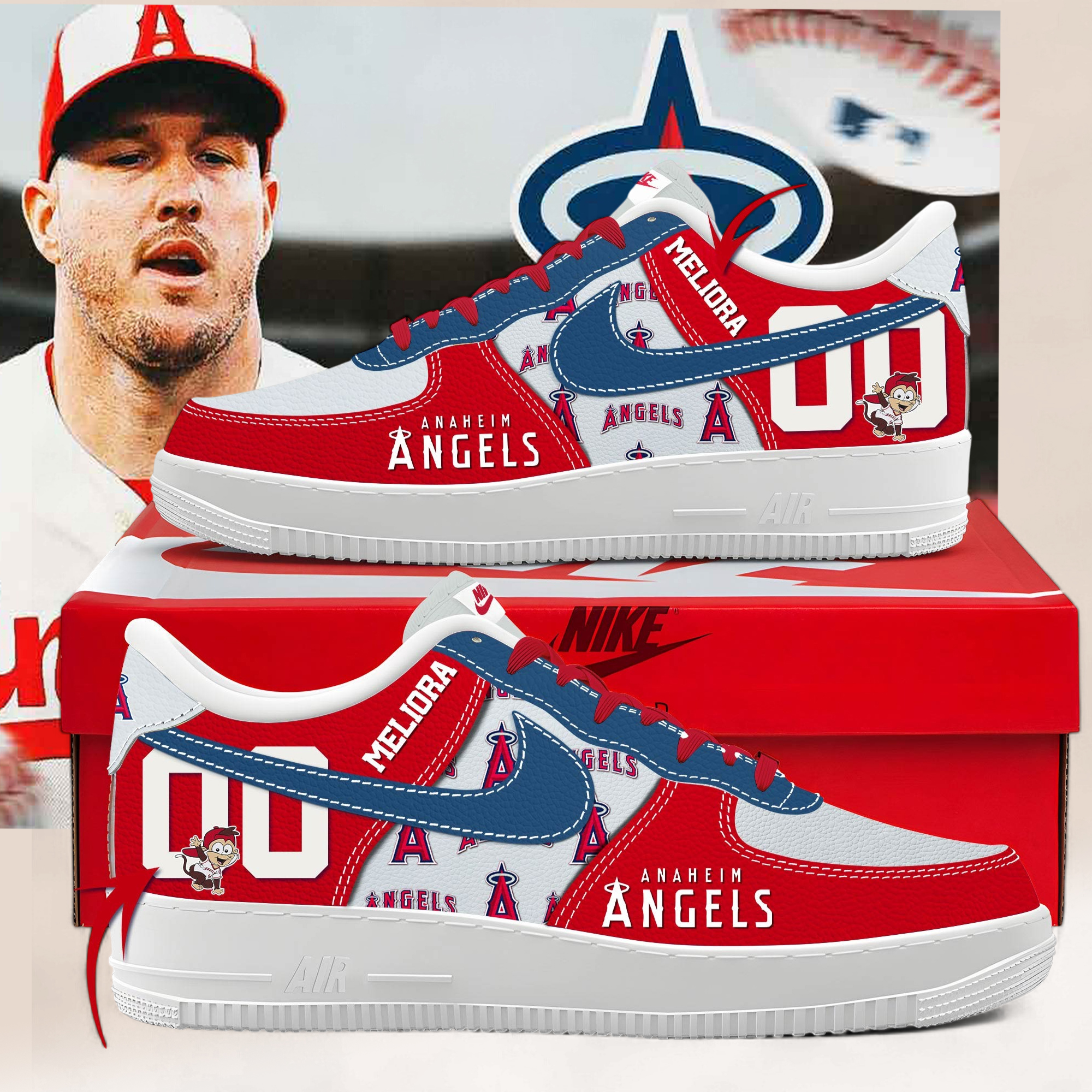 Los Angeles Angels Personalized Air Force Shoes Los Angeles Angels Personalized Air Force Shoes