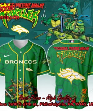 Denver Broncos X Ninja Turtles Night Baseball Jersey