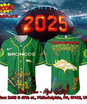 Denver Broncos X Ninja Turtles Night Baseball Jersey