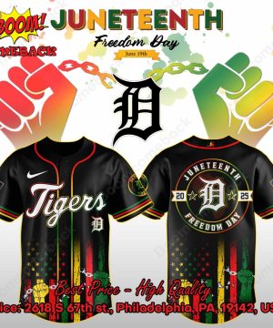 Detroit Tigers Juneteenth Day Baseball Jersey