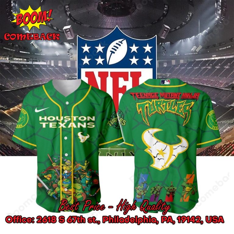 Houston Texans X Ninja Turtles Night Baseball Jersey