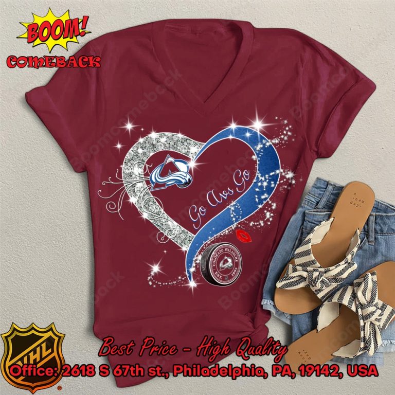 Colorado Avalanche Glitter Heart Shirt