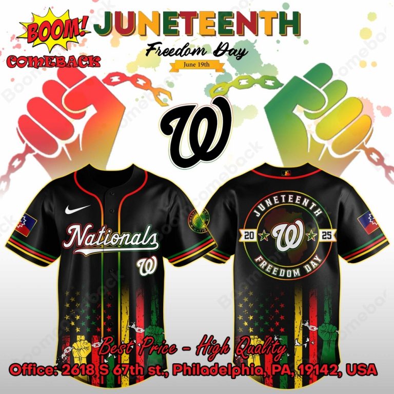 Washington Nationals Juneteenth Day Baseball Jersey
