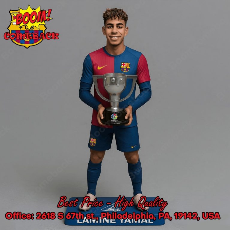 Lamine Yamal Barcelona Champions Acrylic Plaque