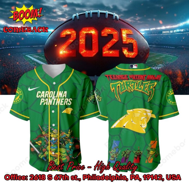 Carolina Panthers X Ninja Turtles Night Baseball Jersey