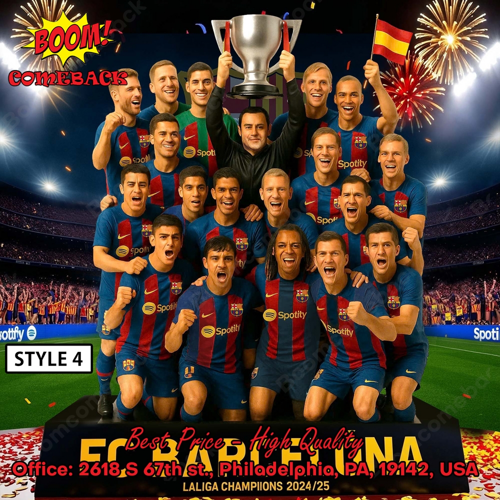 FC Barcelona La Liga Champions 202425 Acrylic Plaque FC Barcelona La Liga Champions 202425 Acrylic Plaque