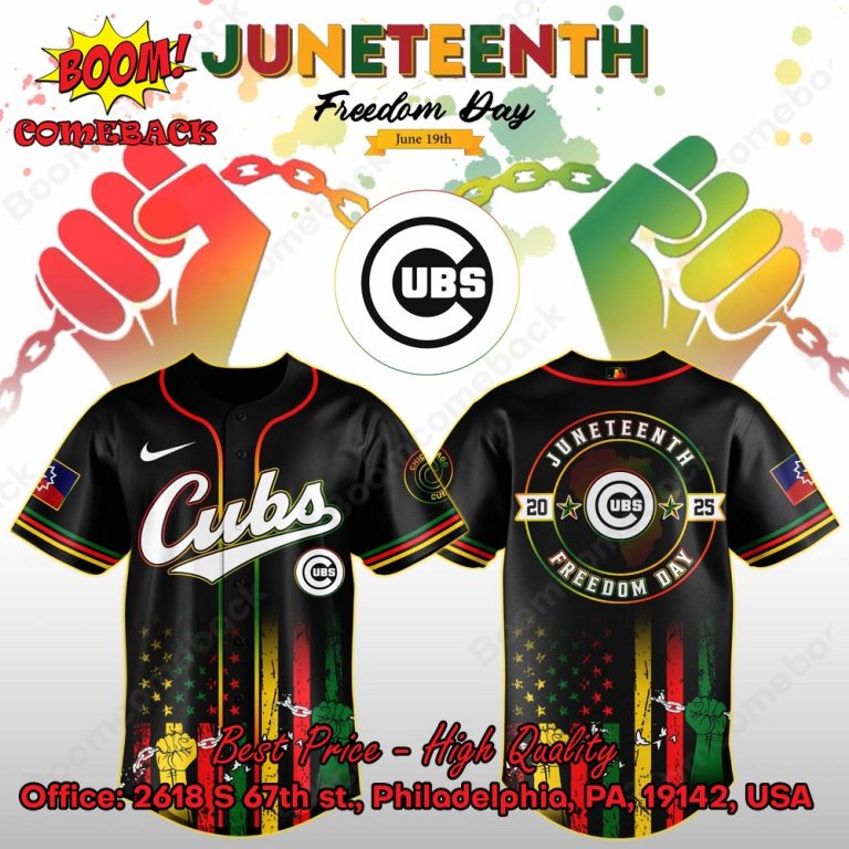 Chicago Cubs Juneteenth Day Baseball Jersey