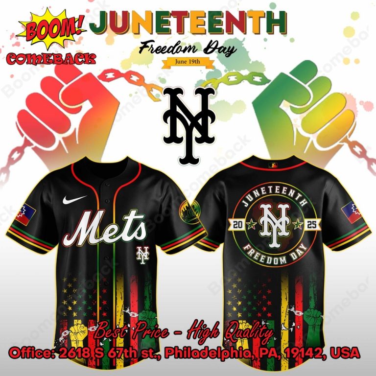 New York Mets Juneteenth Day Baseball Jersey