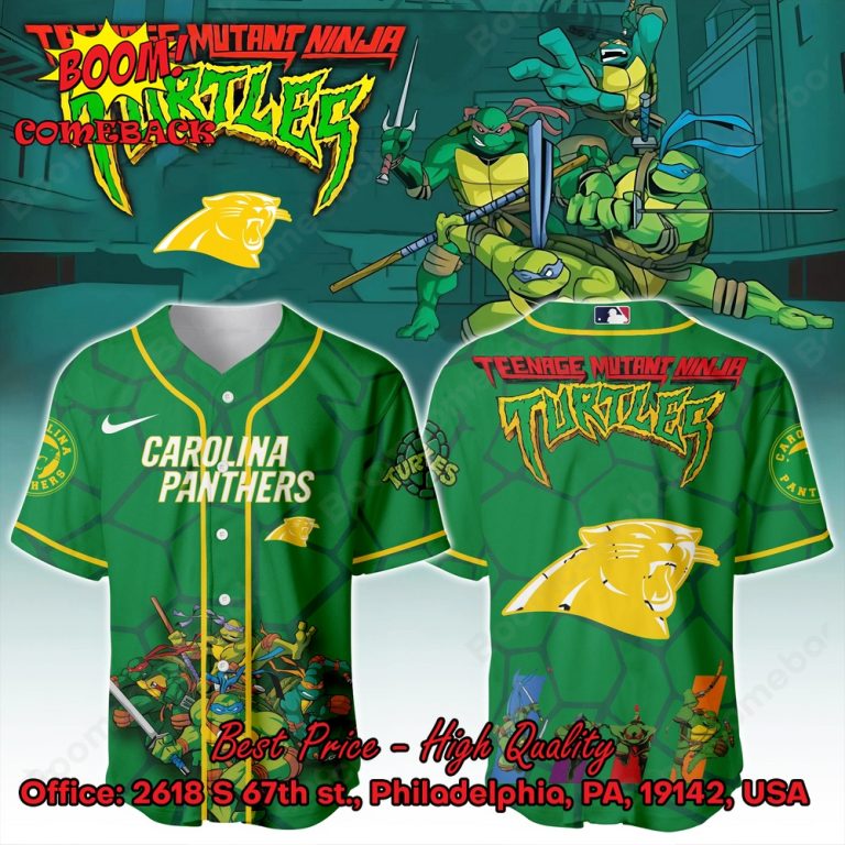 Carolina Panthers X Ninja Turtles Night Baseball Jersey