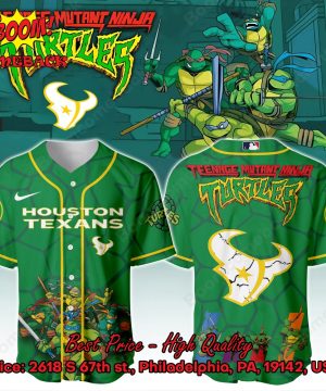 Houston Texans X Ninja Turtles Night Baseball Jersey