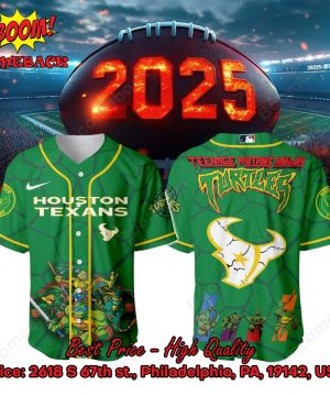 Houston Texans X Ninja Turtles Night Baseball Jersey