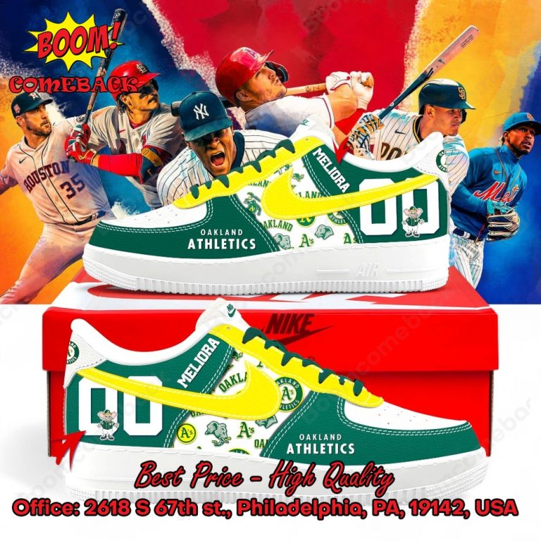 Oakland Athletics Custom Name Air Force Shoes
