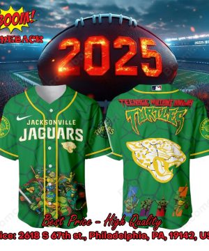 Jacksonville Jaguars X Ninja Turtles Night Baseball Jersey