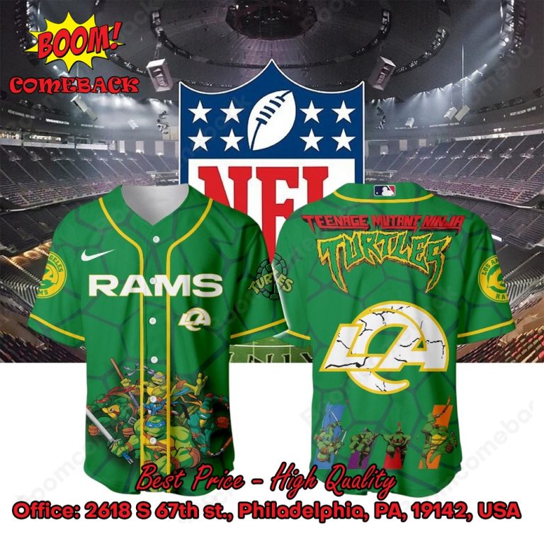 Los Angeles Rams X Ninja Turtles Night Baseball Jersey