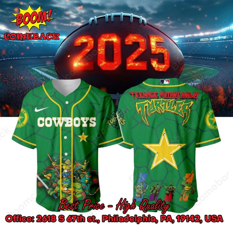 Dallas Cowboys X Ninja Turtles Night Baseball Jersey