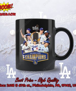 LA Dodgers 2024 World Series Champions Ceramic Black Mug