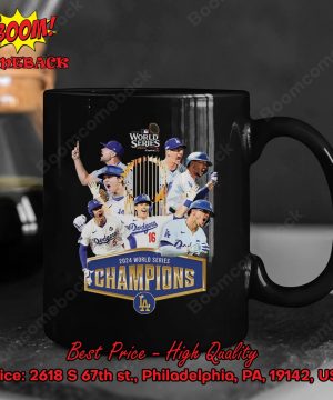 LA Dodgers 2024 World Series Champions Ceramic Black Mug