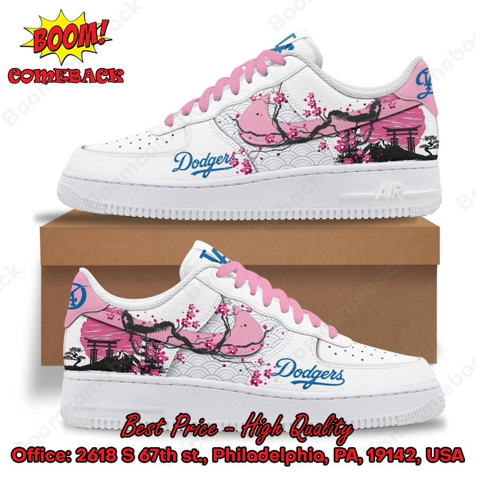 LA Dodgers Cherry Blossom Air Force Shoes LA Dodgers Cherry Blossom Air Force Shoes