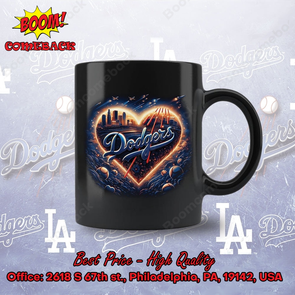 LA Dodgers Heart Limited Edition Ceramic Black Mug LA Dodgers Heart Limited Edition Ceramic Black Mug