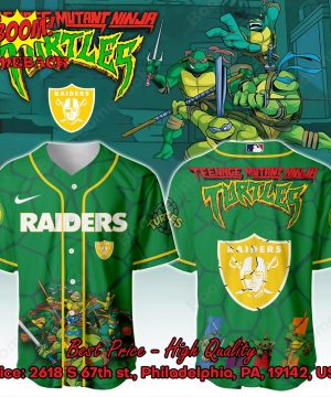 Las Vegas Raiders X Ninja Turtles Night Baseball Jersey