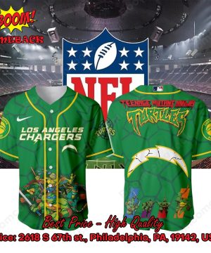 los angeles chargers x ninja turtles night baseball jersey 3 EOj28