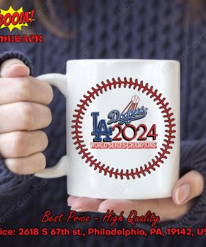 los angeles dodgers 2024 world series champions ceramic white mug 3 fMJmL