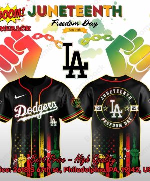 Los Angeles Dodgers Juneteenth Day Baseball Jersey